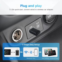 2in1 Bedraad Naar Draadloze Carplay Android Auto Adapter Voor Oem