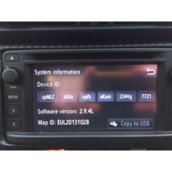 Mise à jour de la carte de navigation TOYOTA TOUCH 1 USB Europe